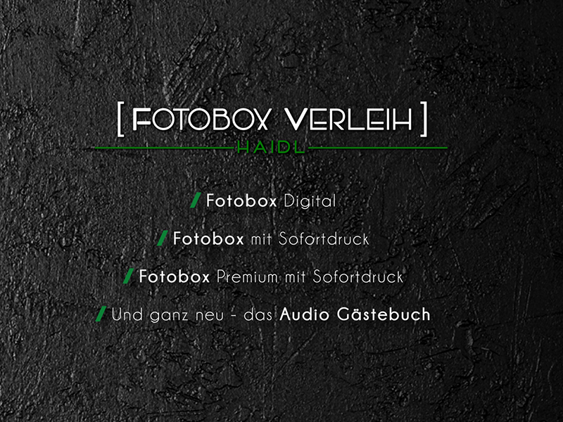 Fotobox Verleih Haidl